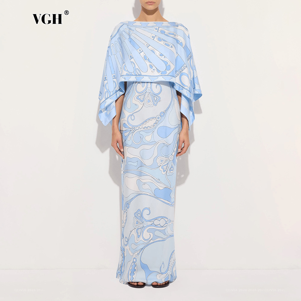 Summer Alt Clothing - VGH Jasnoniebieski Abstrakcyjny Wzór Dwuczęściowy Zestaw