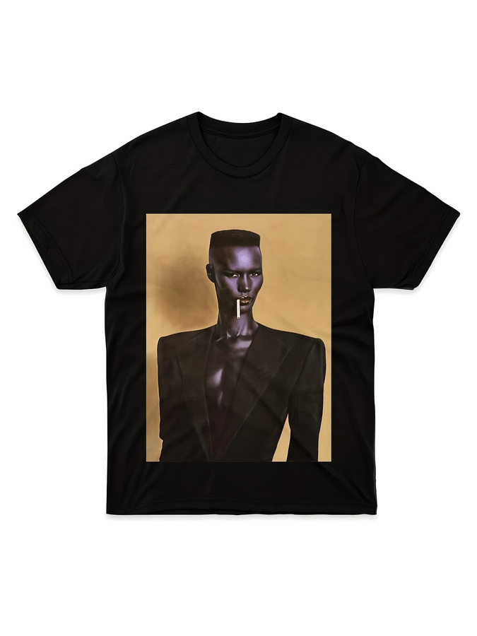 Summer Clothing Trends 2025 - Koszulka Grace Jones Vintage Iconic Portrait,