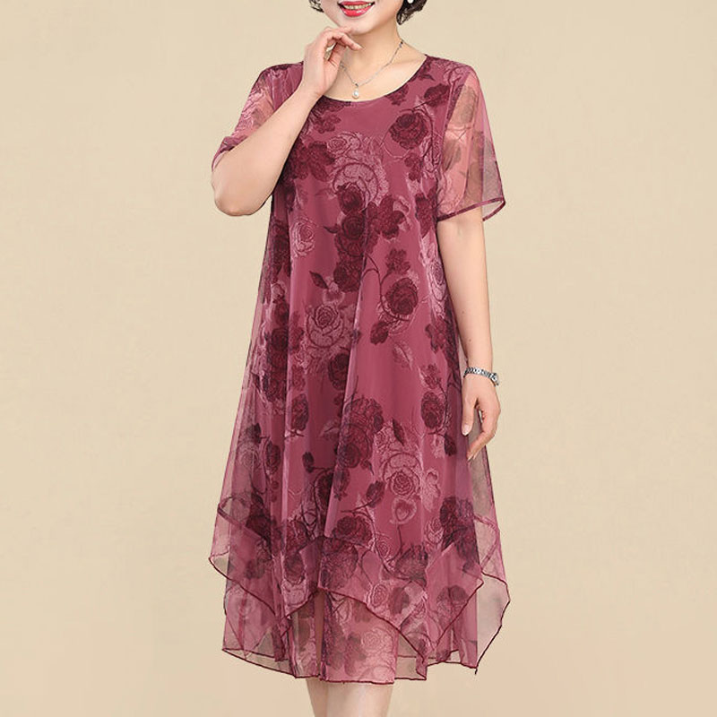 Summer Clothing For 60 Year Old Woman - NOWE Sukienki z krótkim rękawem i