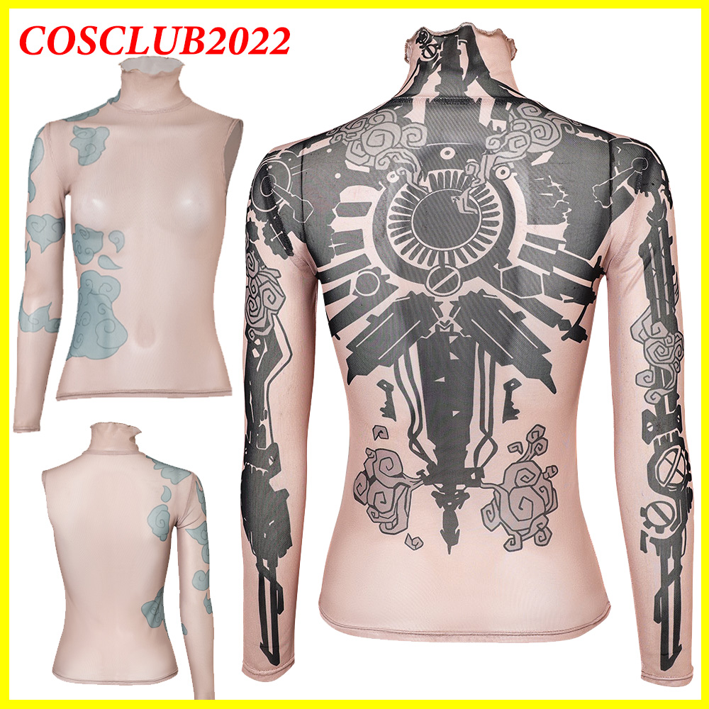 Summer Alt Clothing - Koszulka damska Arcane Jinx Cosplay Tatuaż