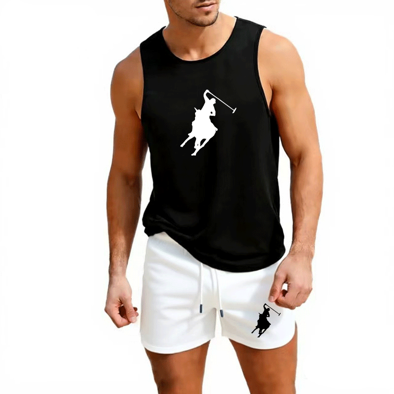 Summer Clothing - Męski letni zestaw: kamizelka i szorty,