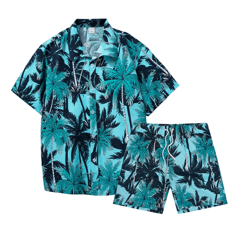 Summer Clothes Fashion - Męski zestaw: koszula z krótkim rękawem