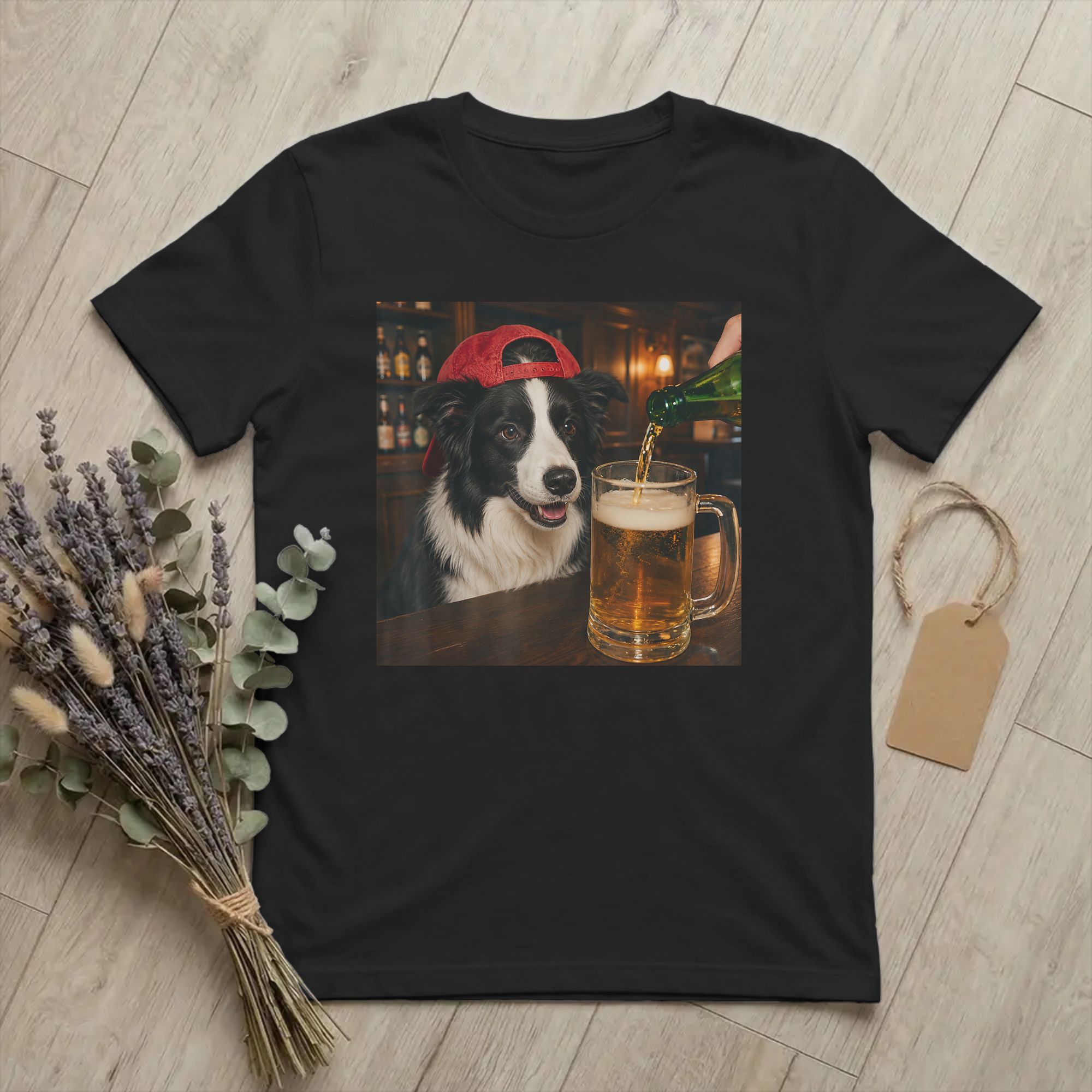 Summer Clothing Ideas - Koszulki z Border Collie pijącym piwo,