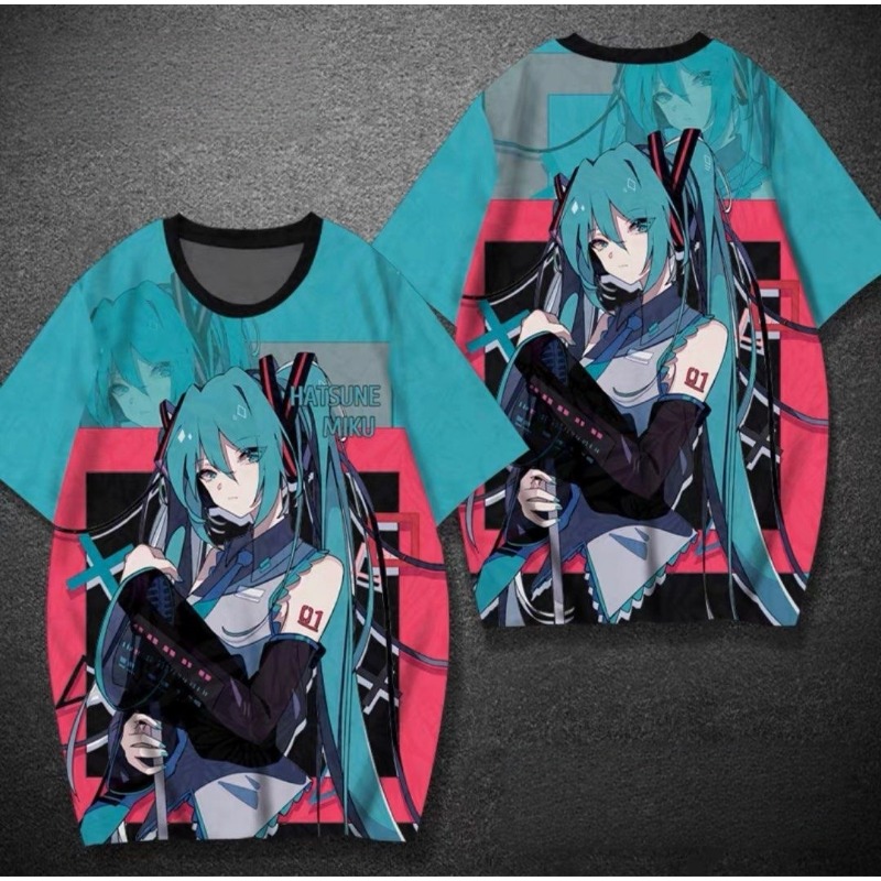 Japan Summer Clothing Women - Letnia koszulka anime Hatsune Miku z