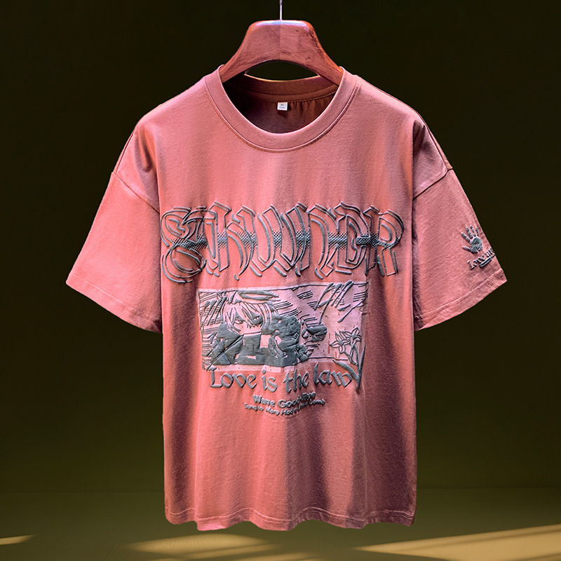 Summer Clothing Trends 2025 - Letnia amerykańska koszulka męska z krótkim