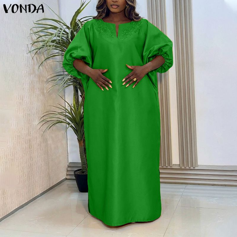 Summer Clothing For Older Women - VONDA Sukienki satynowe damskie plus size