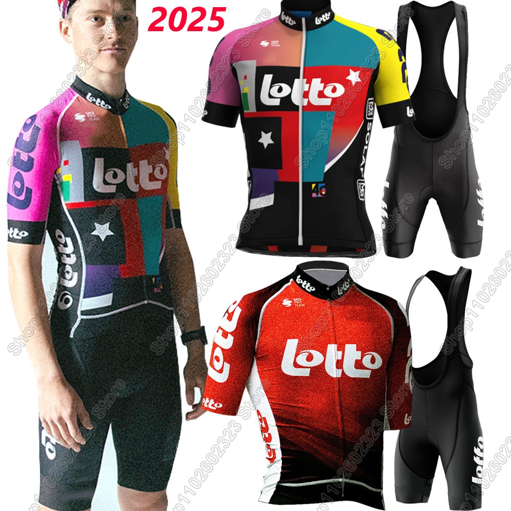Summer Clothing Men 2025 - Zestaw kolarski Lotto Team 2025 Koszulka