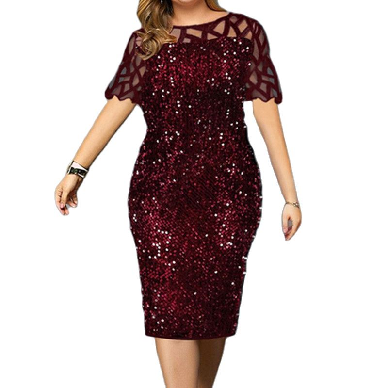 Summer Clothing For 60 Year Old Woman - 2022 Błyszczące sukienki imprezowe dla kobiet