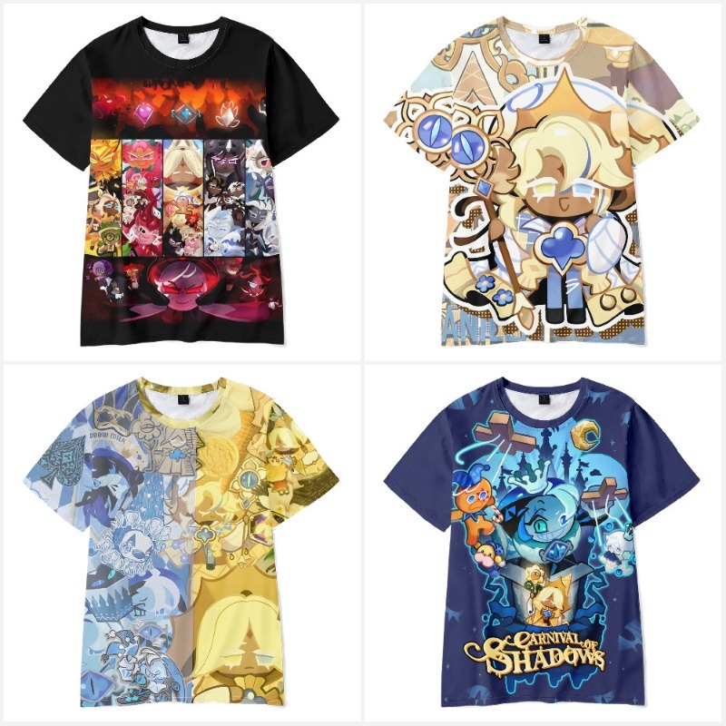Summer Clothing Cartoon - Koszulka z nadrukiem Shadow Milk Cookie