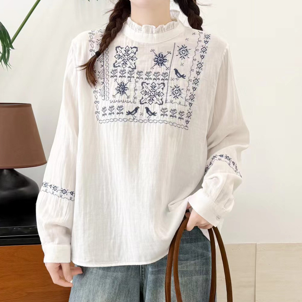Japan Summer Clothing Women - Koszule Mori Kei 2026, etniczne, z