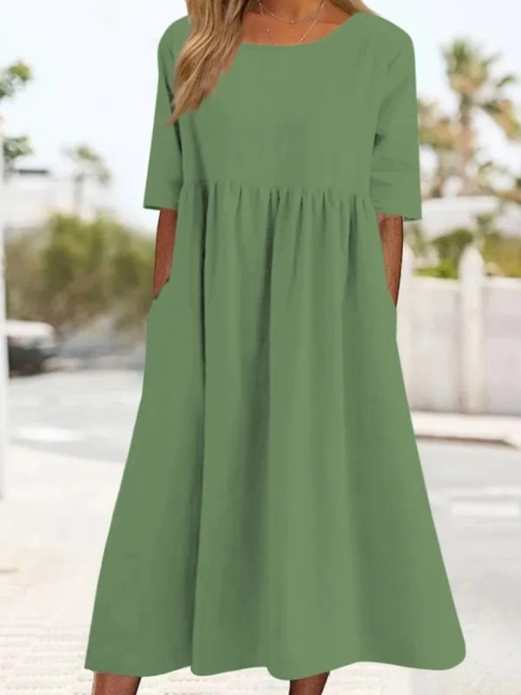 Summer Clothing For Older Women - Nowa modna sukienka damska z okrągłym