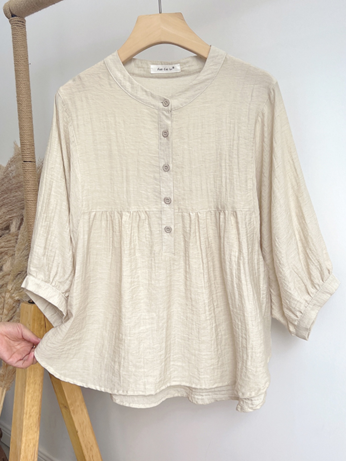 Japan Summer Clothing Women - Letnie luźne cienkie koszule z okrągłym