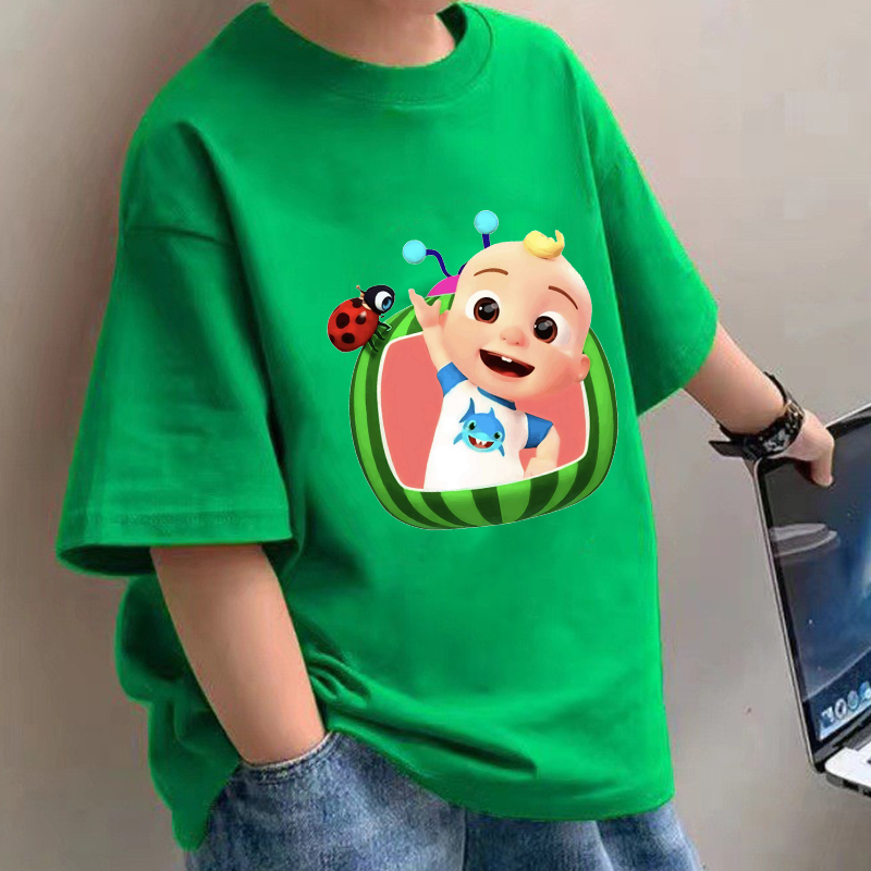 Summer Clothing Cartoon - Koszulki dziecięce Cocomelon, anime, bawełniane, z
