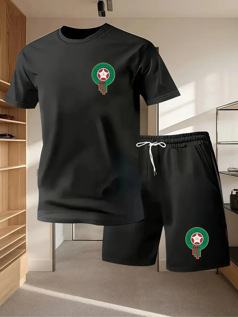 Summer Clothes Fashion - Modny młodzieżowy męski zestaw sportowy dwuczęściowy