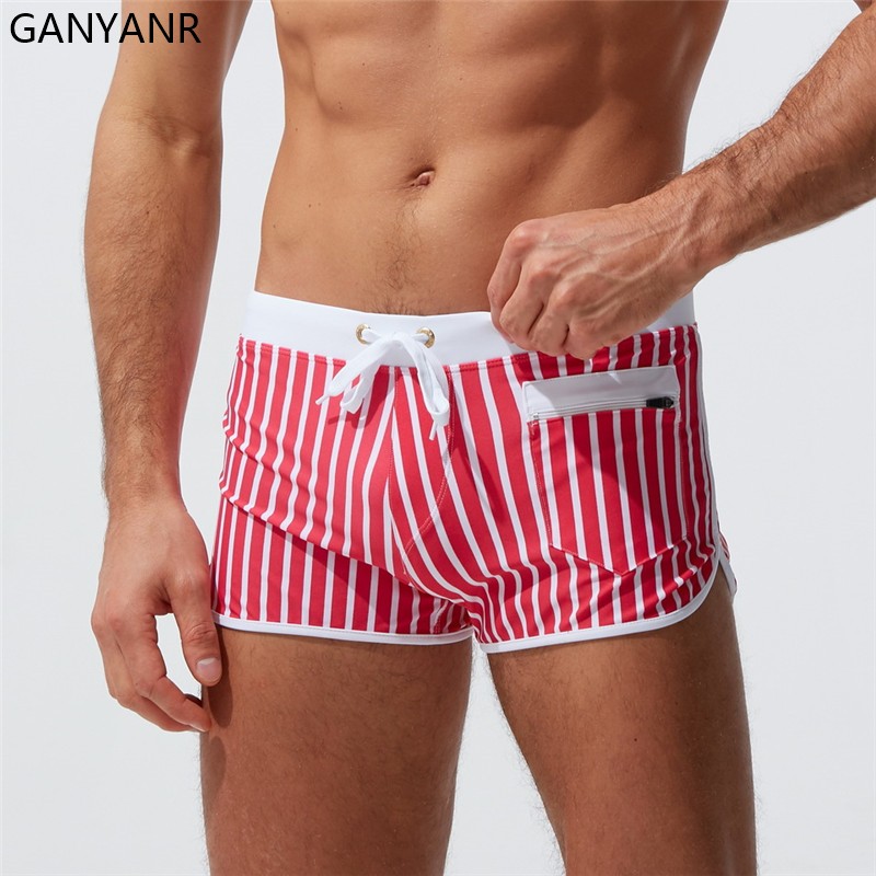 Board Short Surf - GANYANR pływanie tułowia stroje kąpielowe mężczyźni
