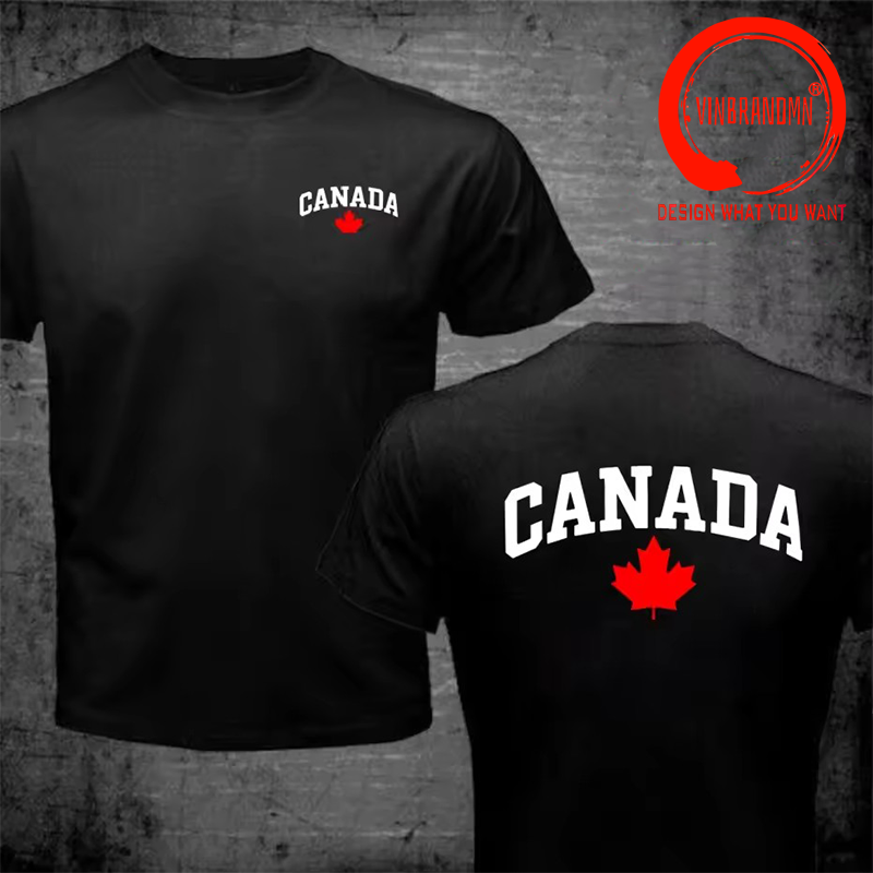 Summer Clothing Canada - Kanada Nadrukowany wzór modny T-shirt z