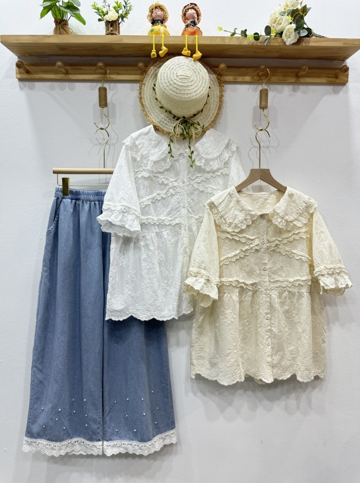 Japan Summer Clothing Women - Mori kei odzież słodka lolita koszula