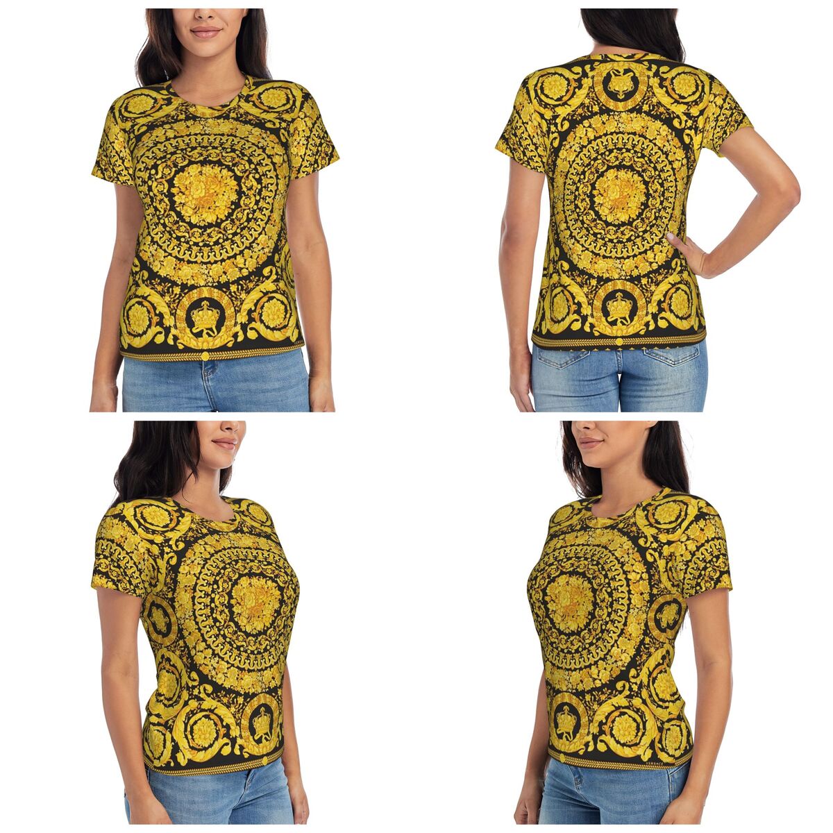 Dekoracyjna Złota Medalionowa  – Summer Clothing For 60 Year Old Woman recenzja i cena