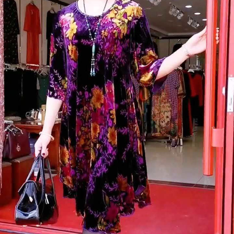 Vintage połamane kwiaty Midi s – Summer Clothing For 60 Year Old Woman recenzja i cena