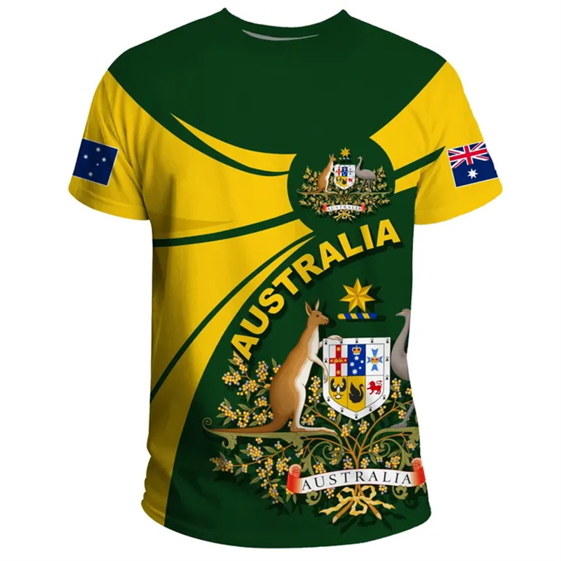 T-shirty z nadrukiem 3D z flag – Summer Clothing Australia recenzja i cena