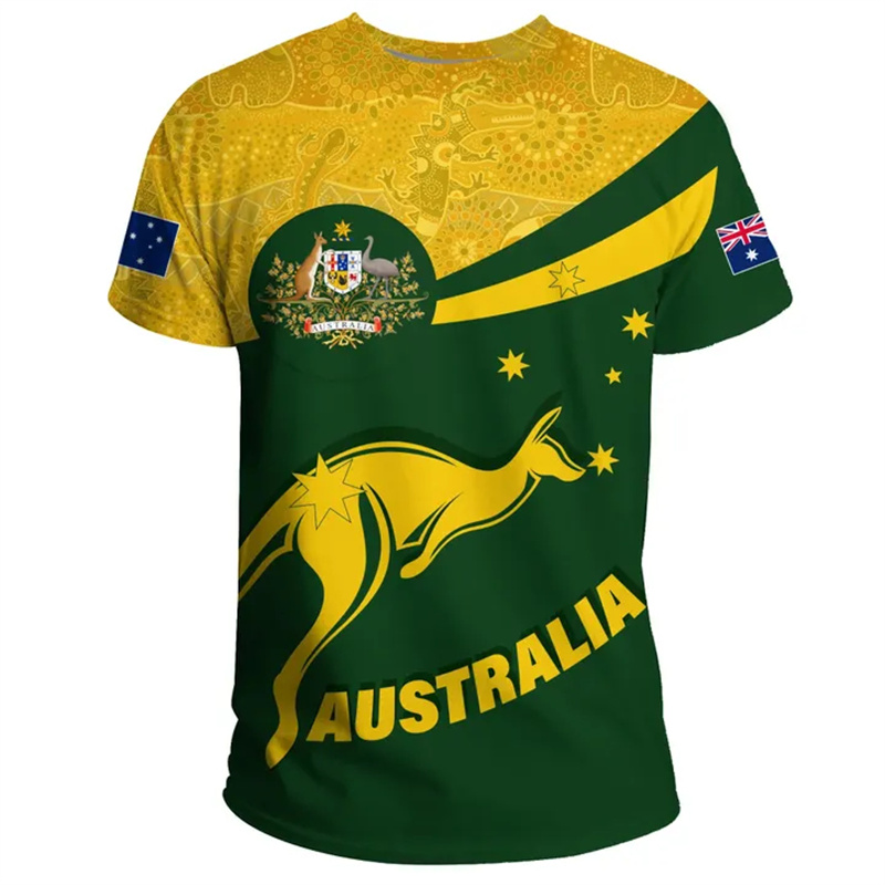T-shirty z nadrukiem 3D z flag – Summer Clothing Australia recenzja i cena