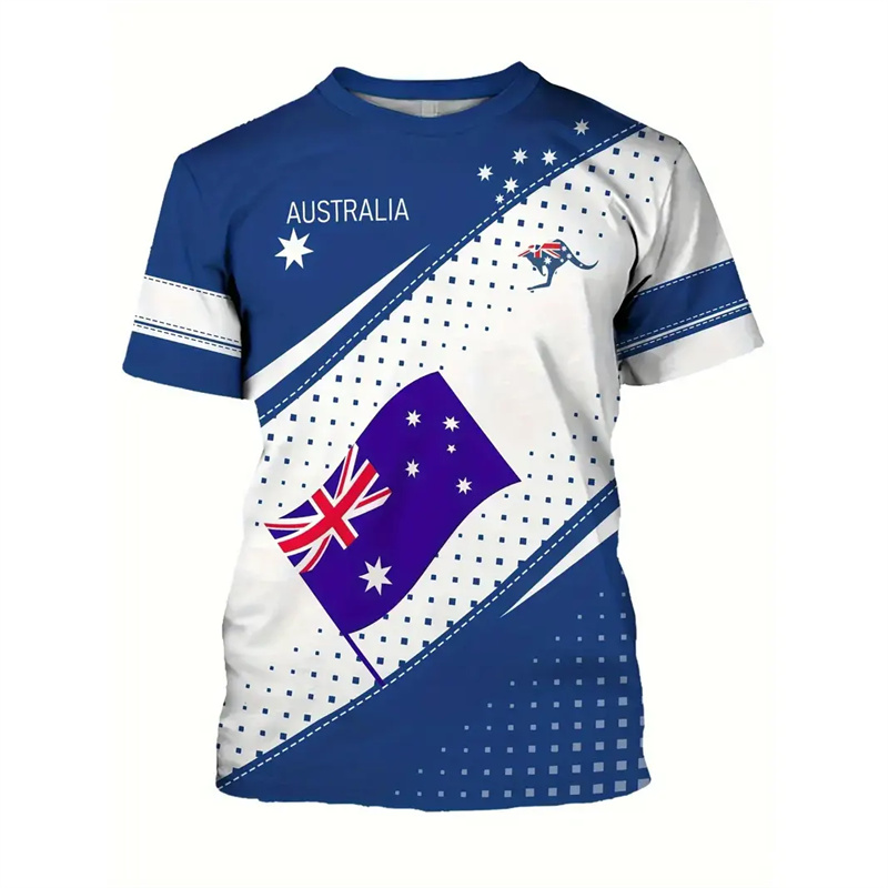 Flaga narodowa Australii T-shi – Summer Clothing Australia recenzja i cena