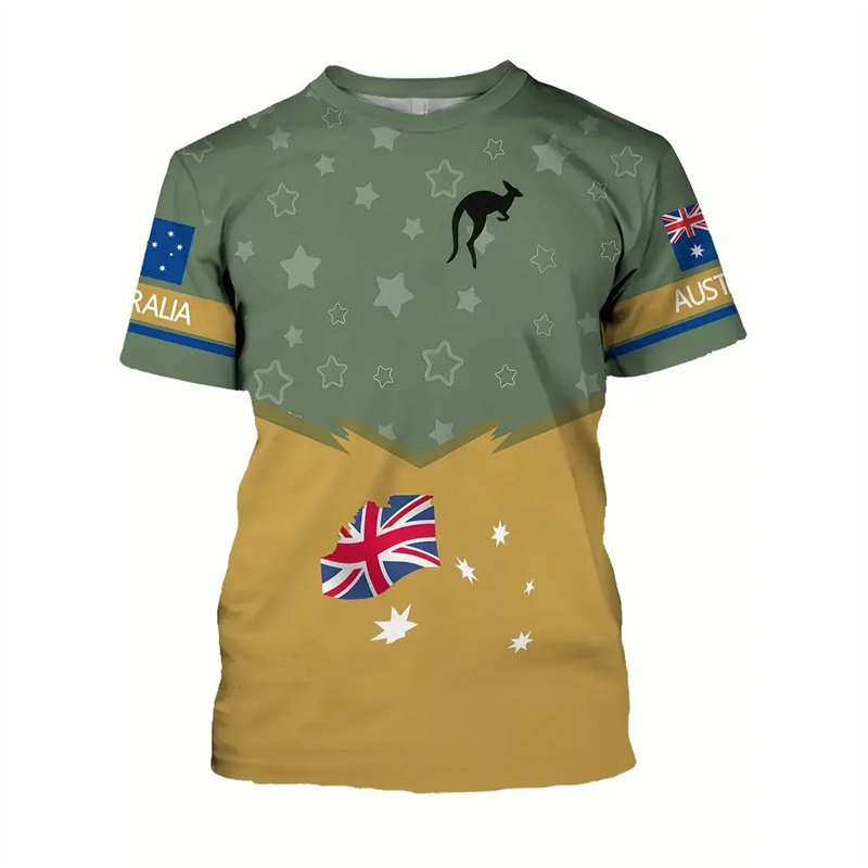 Flaga narodowa Australii T-shi – Summer Clothing Australia recenzja i cena