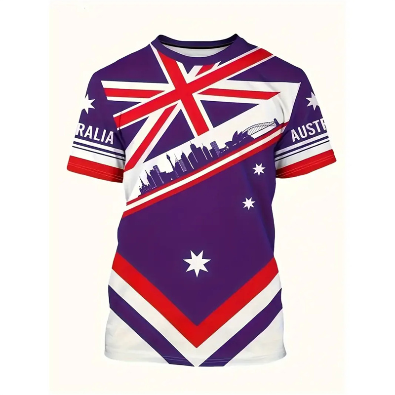 Flaga narodowa Australii T-shi – Summer Clothing Australia recenzja i cena