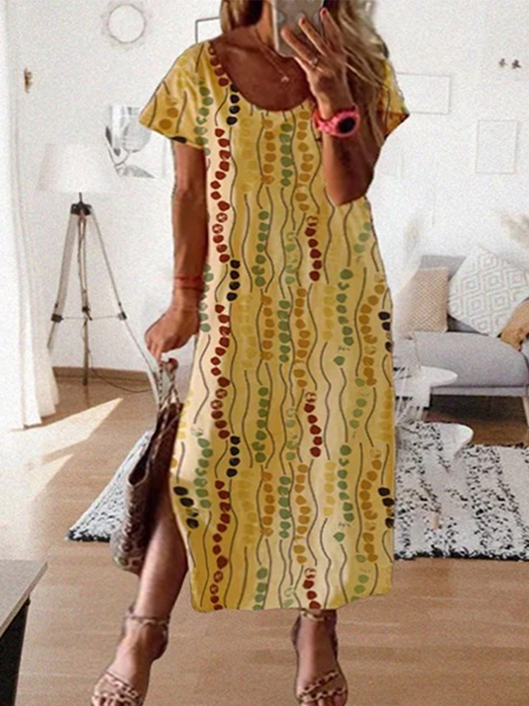 Żółta sukienka midi plus size  – Summer Clothing For Older Women recenzja i cena